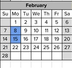District School Academic Calendar for Greene (leroy F.) Middle for February 2027