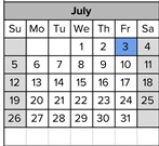 District School Academic Calendar for Greene (leroy F.) Middle for July 2026
