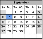District School Academic Calendar for Greene (leroy F.) Middle for September 2026