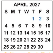 District School Academic Calendar for Alcova Elementary for April 2027