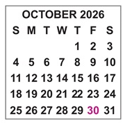 District School Academic Calendar for Alcova Elementary for October 2026