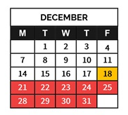 District School Academic Calendar for Emanuele (guy JR.) Elementary for December 2026