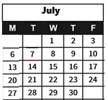 District School Academic Calendar for Emanuele (guy JR.) Elementary for July 2026