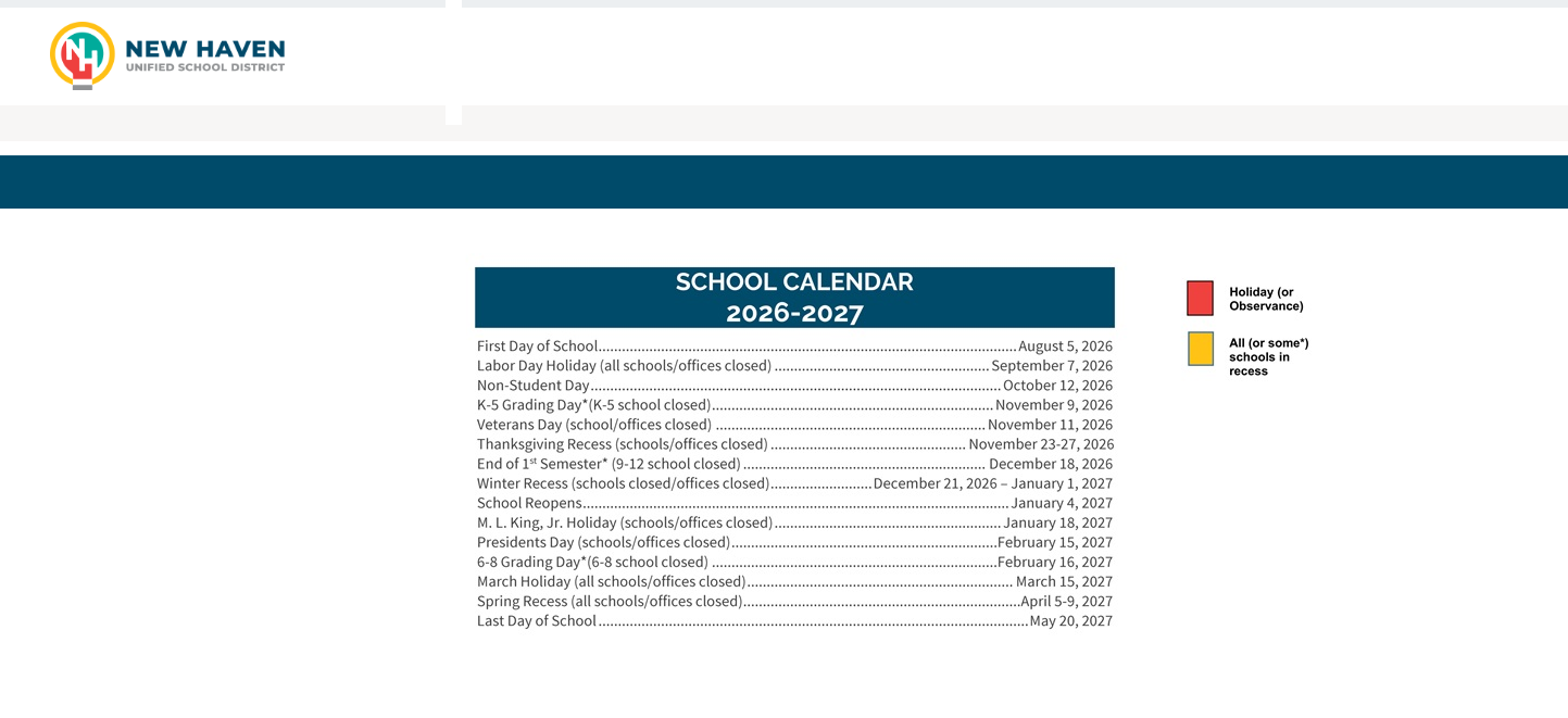 District School Academic Calendar Key for Emanuele (guy JR.) Elementary