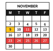 District School Academic Calendar for Emanuele (guy JR.) Elementary for November 2026