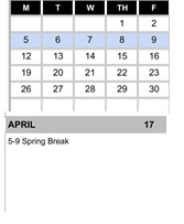District School Academic Calendar for Bridgepoint High (CONT.) for April 2027
