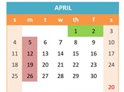 District School Academic Calendar for Newman-crows Landing Independent Study for April 2027