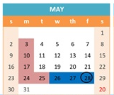 District School Academic Calendar for Newman-crows Landing Independent Study for May 2027