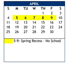 District School Academic Calendar for Corona Del Mar High for April 2027