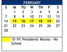 District School Academic Calendar for Corona Del Mar High for February 2027