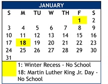 District School Academic Calendar for Corona Del Mar High for January 2027