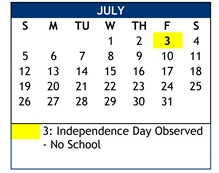 District School Academic Calendar for Corona Del Mar High for July 2026