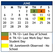 District School Academic Calendar for Corona Del Mar High for June 2027