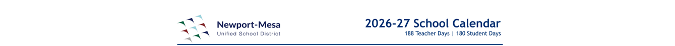 District School Academic Calendar for Corona Del Mar High