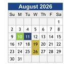 District School Academic Calendar for Niles North High School for August 2026