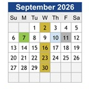 District School Academic Calendar for Niles North High School for September 2026