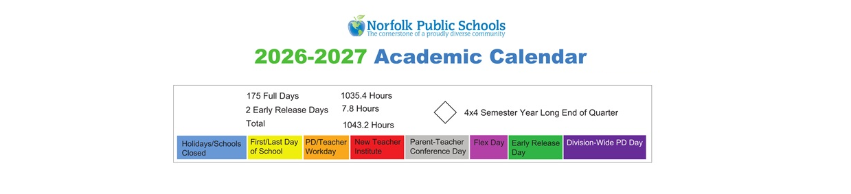 District School Academic Calendar Key for Northside Middle