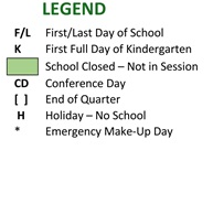 District School Academic Calendar Legend for Spring Mountain Elementary School