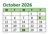 District School Academic Calendar for Spring Mountain Elementary School for October 2026