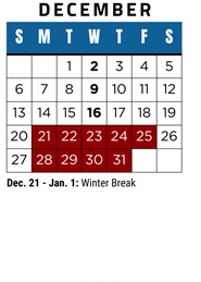 District School Academic Calendar for Canyon Park Jr High for December 2026