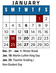 District School Academic Calendar for Canyon Park Jr High for January 2027