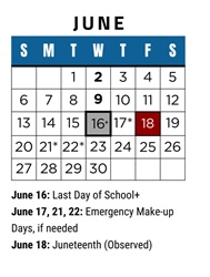 District School Academic Calendar for Canyon Park Jr High for June 2027