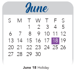 District School Academic Calendar for Clark High School for June 2027