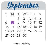 District School Academic Calendar for Clark High School for September 2026
