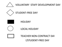 District School Academic Calendar Legend for Johnston (D. D.) Elementary