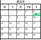 District School Academic Calendar for Christopher Elementary for July 2026