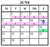 District School Academic Calendar for Christopher Elementary for June 2027