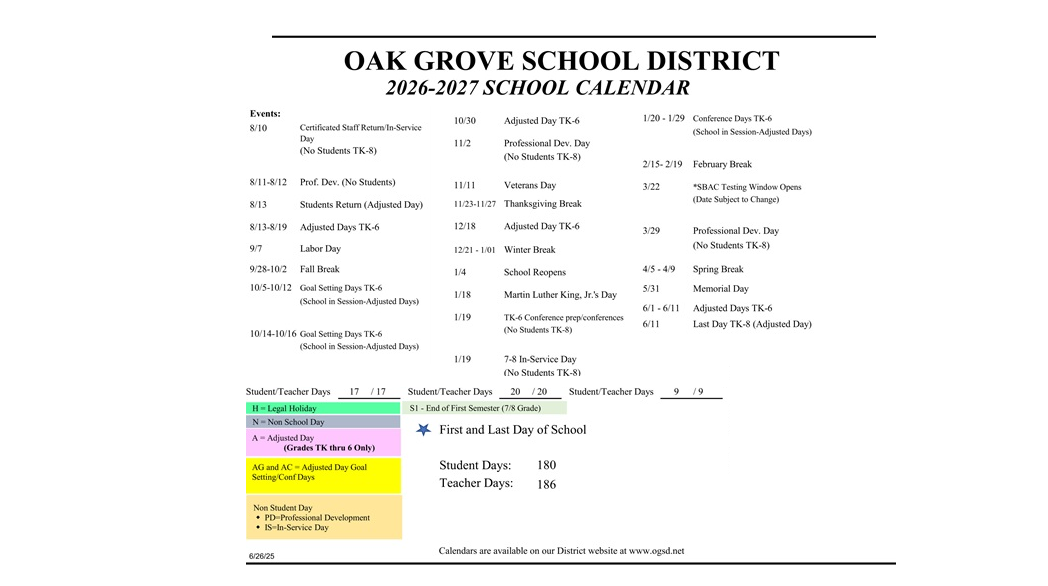 District School Academic Calendar Key for Christopher Elementary