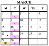 District School Academic Calendar for Christopher Elementary for March 2027