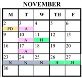 District School Academic Calendar for Christopher Elementary for November 2026