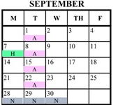 District School Academic Calendar for Christopher Elementary for September 2026