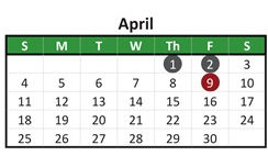 District School Academic Calendar for Lighthouse Community Charter for April 2027