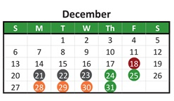 District School Academic Calendar for Lighthouse Community Charter for December 2026