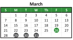 District School Academic Calendar for Lighthouse Community Charter for March 2027