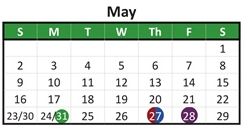 District School Academic Calendar for Lighthouse Community Charter for May 2027