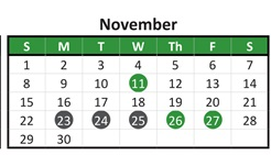 District School Academic Calendar for Lighthouse Community Charter for November 2026