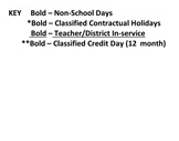 District School Academic Calendar Legend for Pacific View Charter