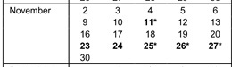 District School Academic Calendar for Pacific View Charter for November 2026