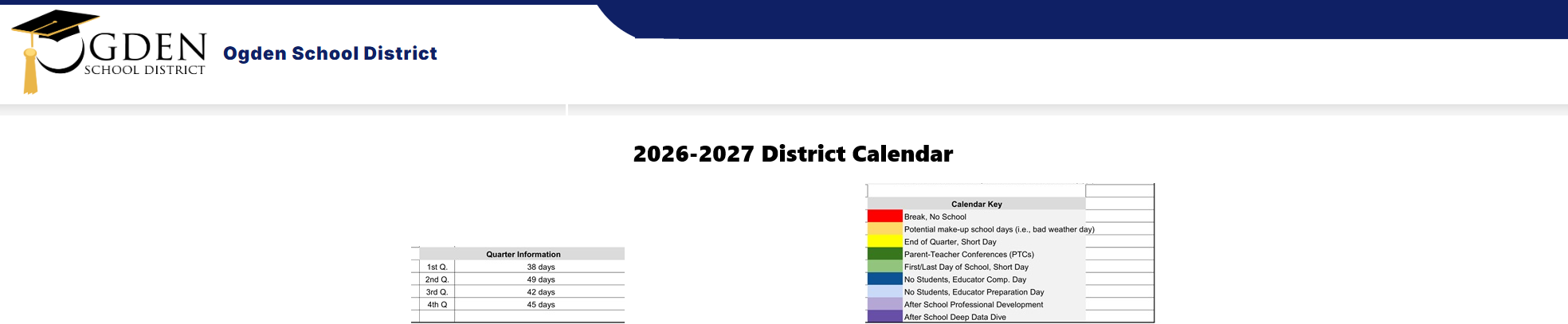 District School Academic Calendar Key for Project Surpass-day Treatment