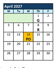 District School Academic Calendar for Swansboro High for April 2027