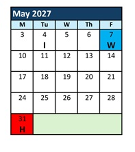 District School Academic Calendar for Swansboro High for May 2027