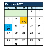 District School Academic Calendar for Swansboro High for October 2026