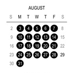 District School Academic Calendar for Holcomb Elementary School for August 2026