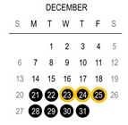 District School Academic Calendar for Holcomb Elementary School for December 2026