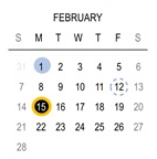 District School Academic Calendar for Holcomb Elementary School for February 2027