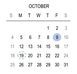 District School Academic Calendar for Holcomb Elementary School for October 2026